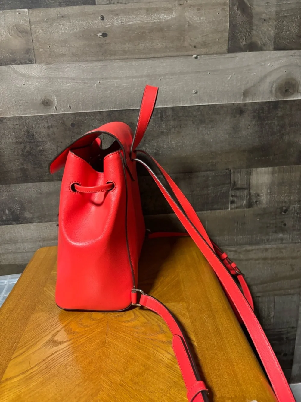 kate spade Red/orange Leather Small Backpack Like New